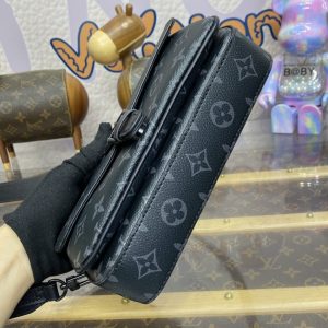 Replica Louis Vuitton Wearable Wallet Black - premium 1:1 fake handbag model