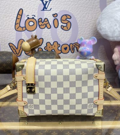 Replica Louis Vuitton Side Trunk Beige Square - near-authentic luxury replica handbag