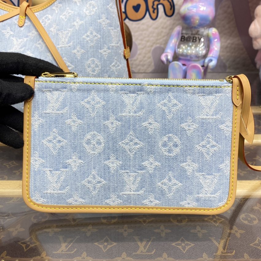 Replica Louis Vuitton Carry All PM Light Denim - 1:1 designer replica handbag
