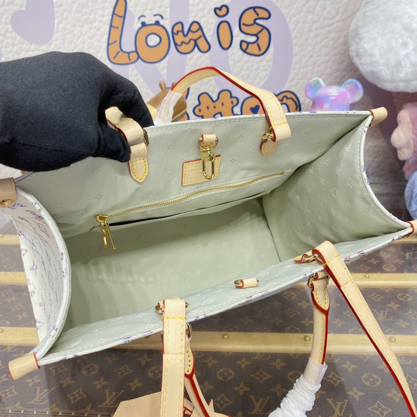 Replica LV OnTheGo White Denim - top-tier luxury replica shoulder bag