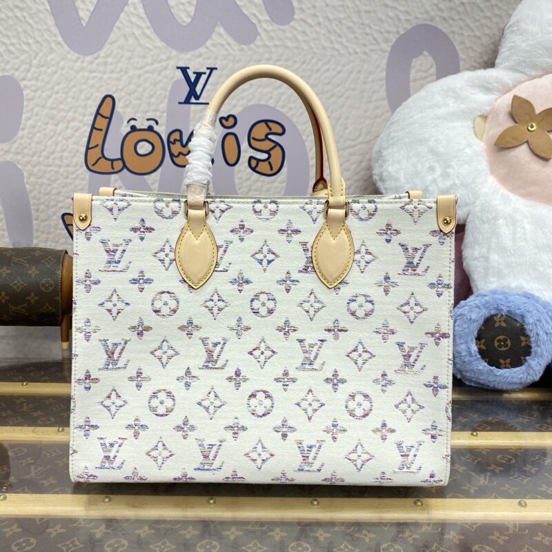 Replica LV OnTheGo White Denim - high-end fake designer purse