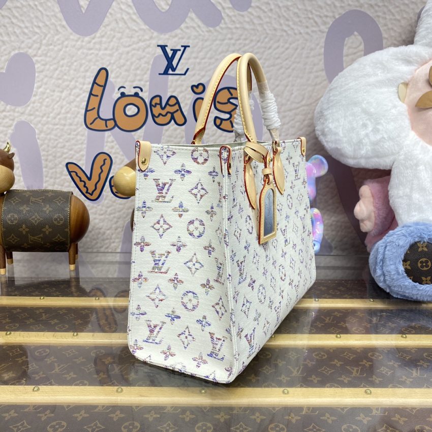 Replica LV OnTheGo White Denim - elite superclone designer purse