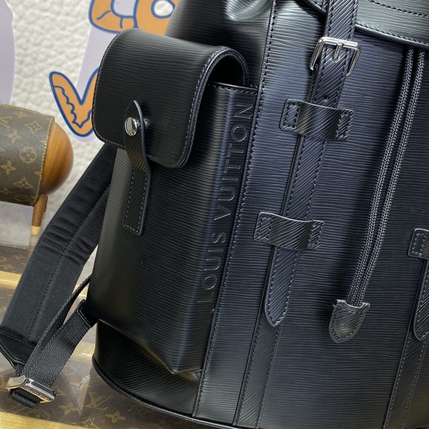 Replica Louis Vuitton Christopher Backpack Black - ultra-realistic fake designer tote