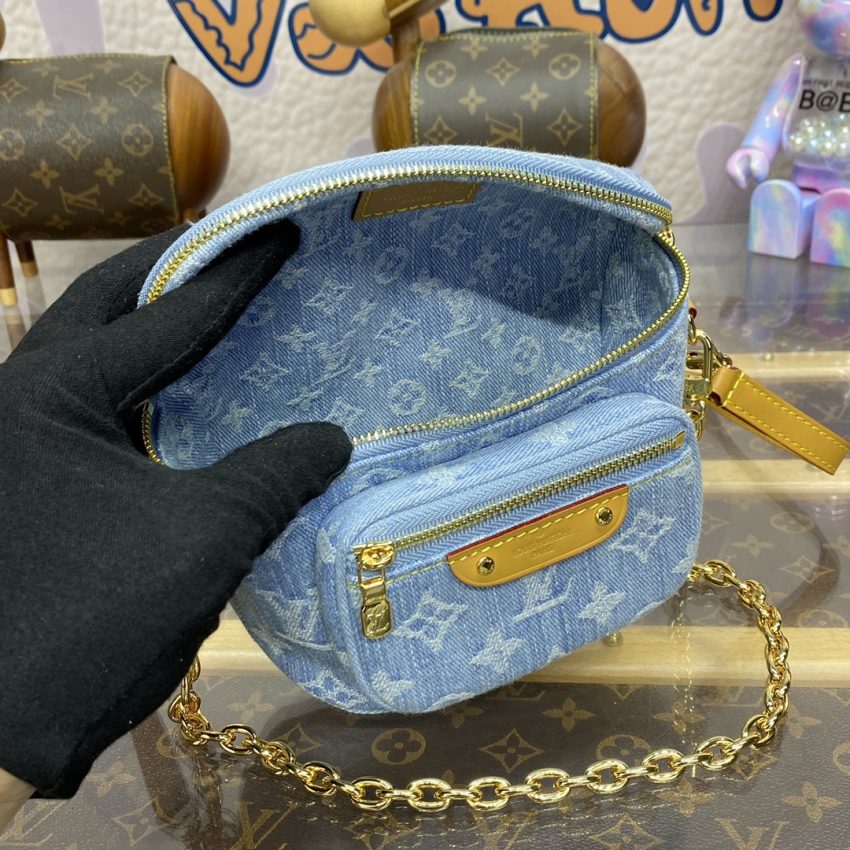 Replica Louis Vuitton Bumbag Mini Denim - high-quality designer bag clone