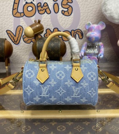 Replica Louis Vuitton Speedy Nano Denim - near-authentic luxury replica handbag