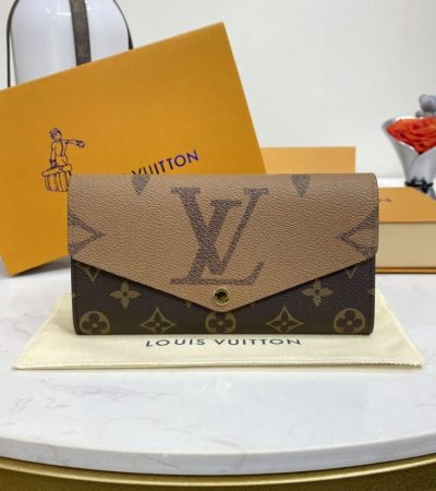 Replica Louis Vuitton Sarah Wallet Light Brown - premium-grade designer purse dupe