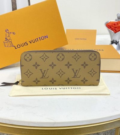 Replica Louis Vuitton Clemence Wallet Light Brown - elite superclone designer purse
