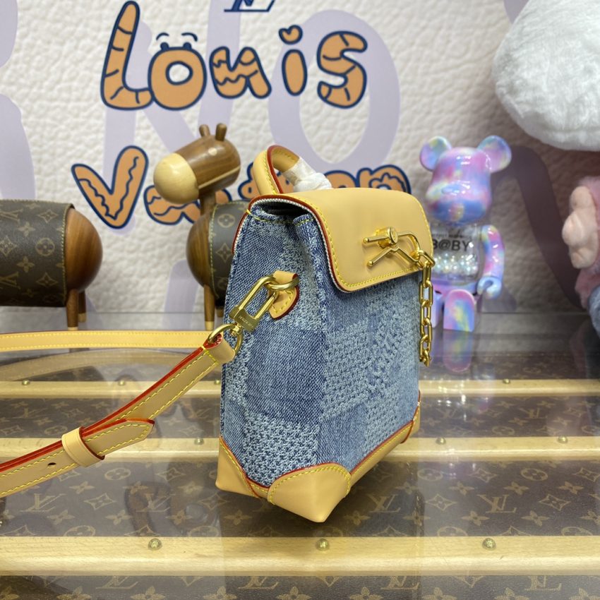 Replica Louis Vuitton Nano Steamer Denim - 1:1 designer replica handbag