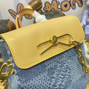 Replica Louis Vuitton Nano Steamer Denim - top-tier luxury replica shoulder bag