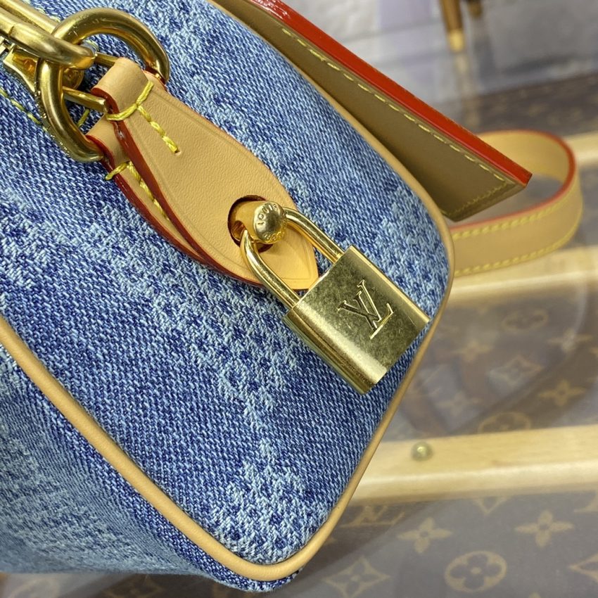 Replica Louis Vuitton Speedy 18 Denim - top-tier luxury replica shoulder bag
