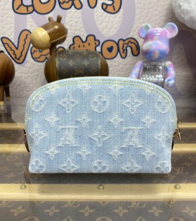 Replica Louis Vuitton Pochette Cosmétique Denim - best quality luxury bag dupe