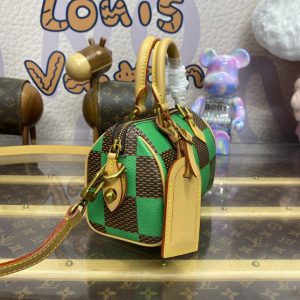 Replica Louis Vuitton Speedy 18 Green Grid - high-end fake designer purse