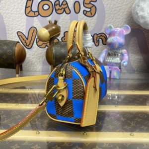 Replica Louis Vuitton Speedy 18 Blue Grid - top-rated replica designer bag