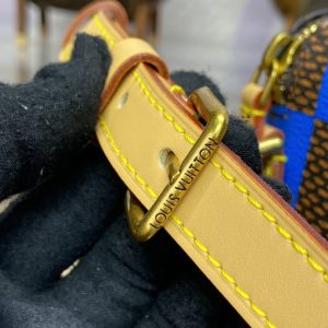 Replica Louis Vuitton Speedy 18 Blue Grid - high-quality designer bag clone