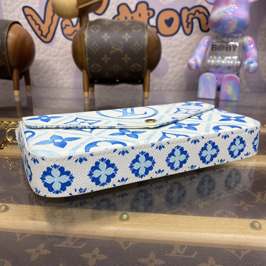 Replica Louis Vuitton Félicie Pochette Blue Pink - high-end fake designer purse
