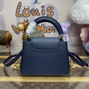 Replica Loius Vuitton Capucines Dark Blue - high-end fake designer purse