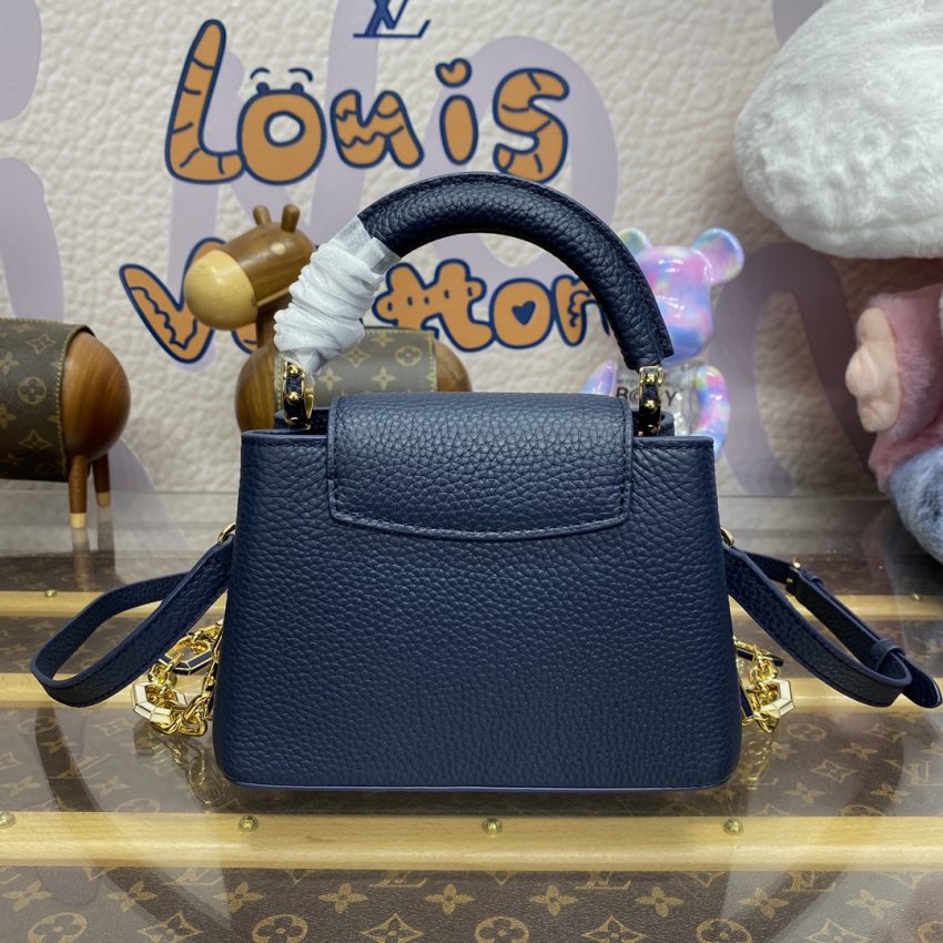 Replica Loius Vuitton Capucines Dark Blue - high-end fake designer purse