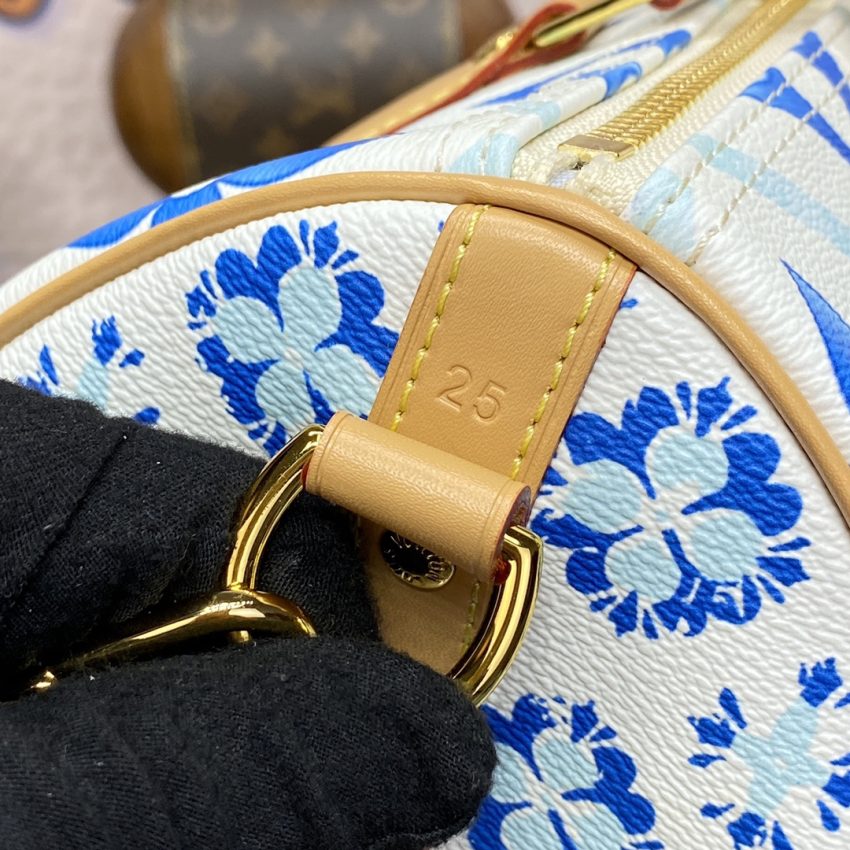 Replica Louis Vuitton Speedy Bandouliere 25 Blue-White - authentic-look luxury purse replica