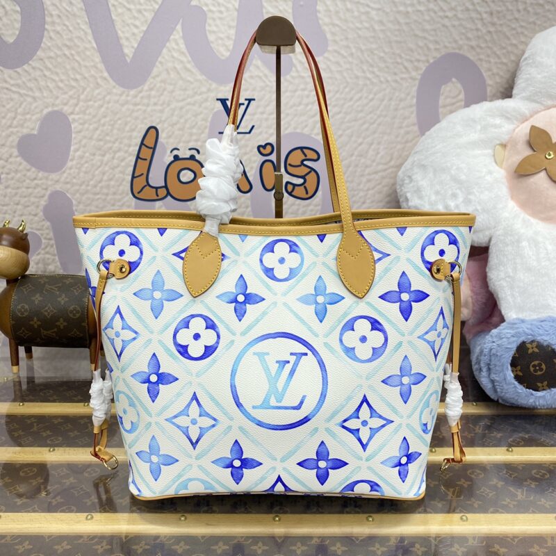 Replica Louis Vuitton Neverfull MM Bue - realistic designer-inspired fake bag