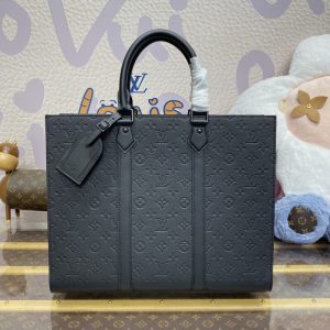 Replica Louis Vuitton Sac Plat 24H Black - authentic-look luxury purse replica
