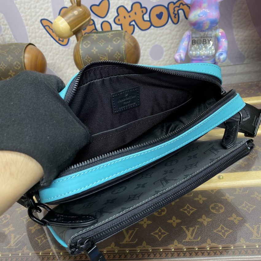 Replica Louis Vuitton Trio Messenger Grey&Tiffany - near-authentic luxury replica handbag