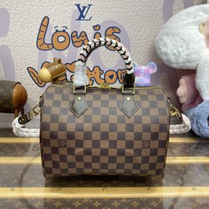 Replica Louis Vuitton Speedy 18 Brown Grid - top-tier luxury replica shoulder bag
