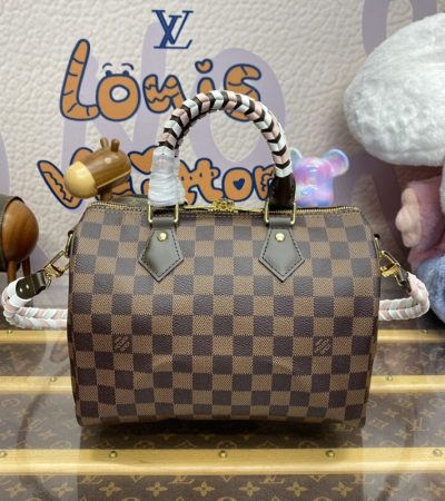Replica Louis Vuitton Speedy 18 Brown Grid - top-tier luxury replica shoulder bag