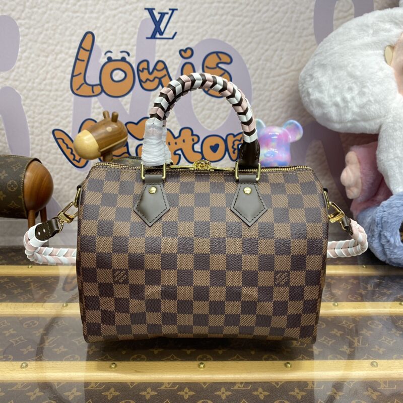 Replica Louis Vuitton Speedy 18 Brown Grid - top-tier luxury replica shoulder bag