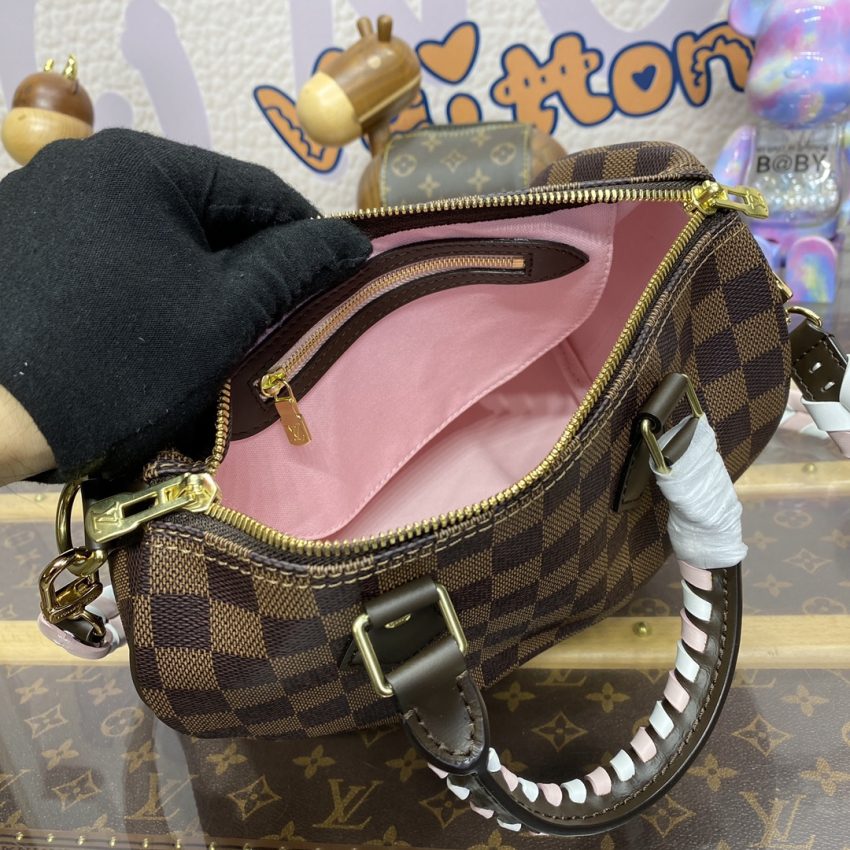 Replica Louis Vuitton Speedy 18 Brown Grid - 1:1 designer replica handbag
