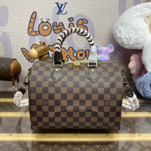 Replica Louis Vuitton Speedy 18 Brown Grid - high-end fake designer purse