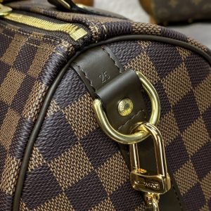 Replica Louis Vuitton Speedy Bandouliere 25 Brown Grid - high-end fake designer purse