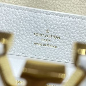 Replica Loius Vuitton Capucines White Pink - authentic-look luxury purse replica