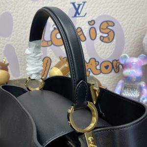 Replica Loius Vuitton Capucines Large Black Full - high-accuracy replica luxury purse