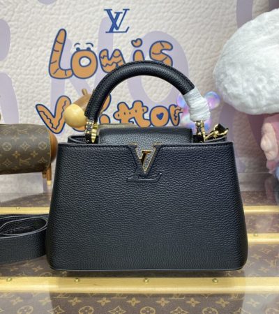Replica Loius Vuitton Capucines Full Black - top-rated replica designer bag