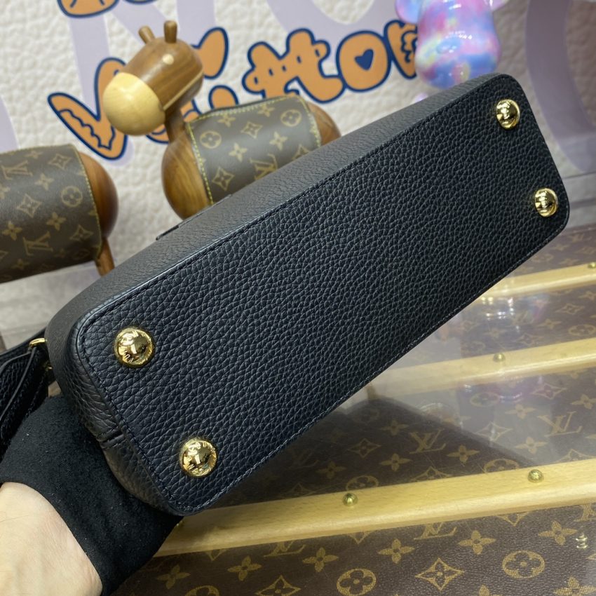 Replica Loius Vuitton Capucines Full Black - best quality luxury bag dupe
