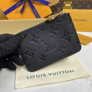 Replica Louis Vuitton Romy Card Holder Black - best quality luxury bag dupe