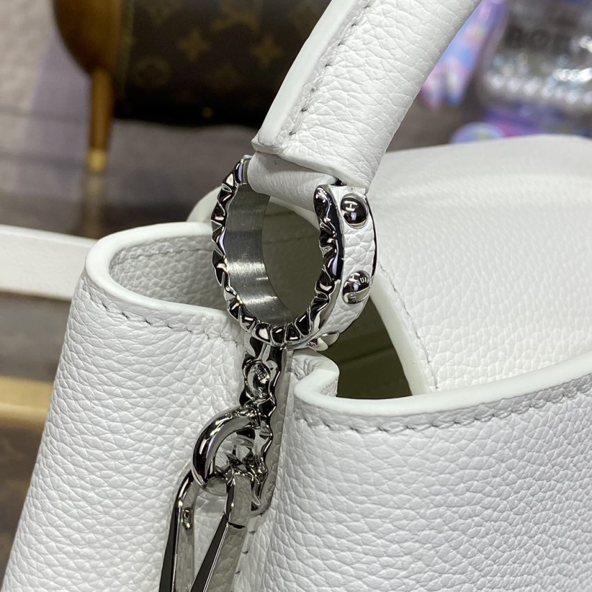 Replica Loius Vuitton Capucines East West White - top-tier luxury replica shoulder bag