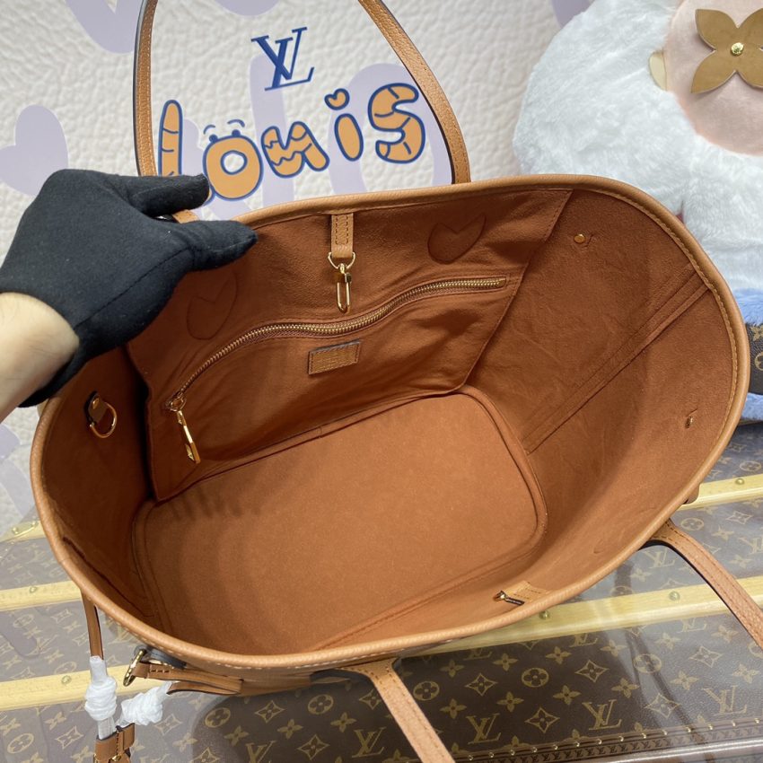 Replica Louis Vuitton Neverfull MM Full Brown - top-tier luxury replica shoulder bag
