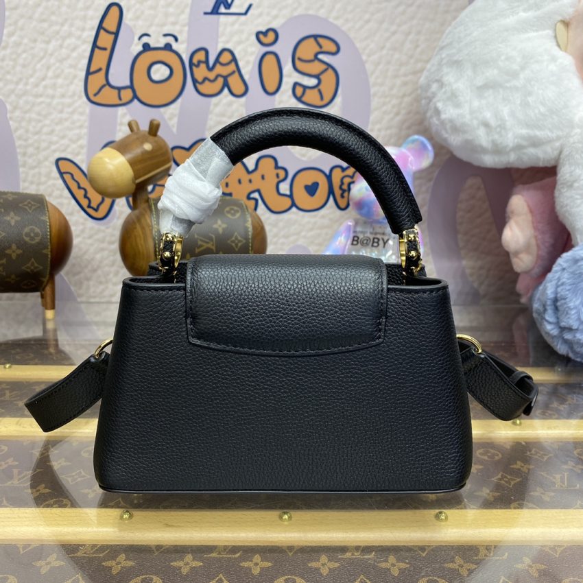 Replica Loius Vuitton Capucines East West Black - 1:1 designer replica handbag