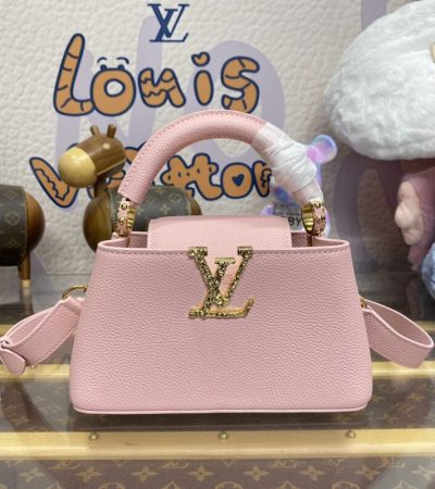 Replica Loius Vuitton Capucines East West Pink - best quality luxury bag dupe
