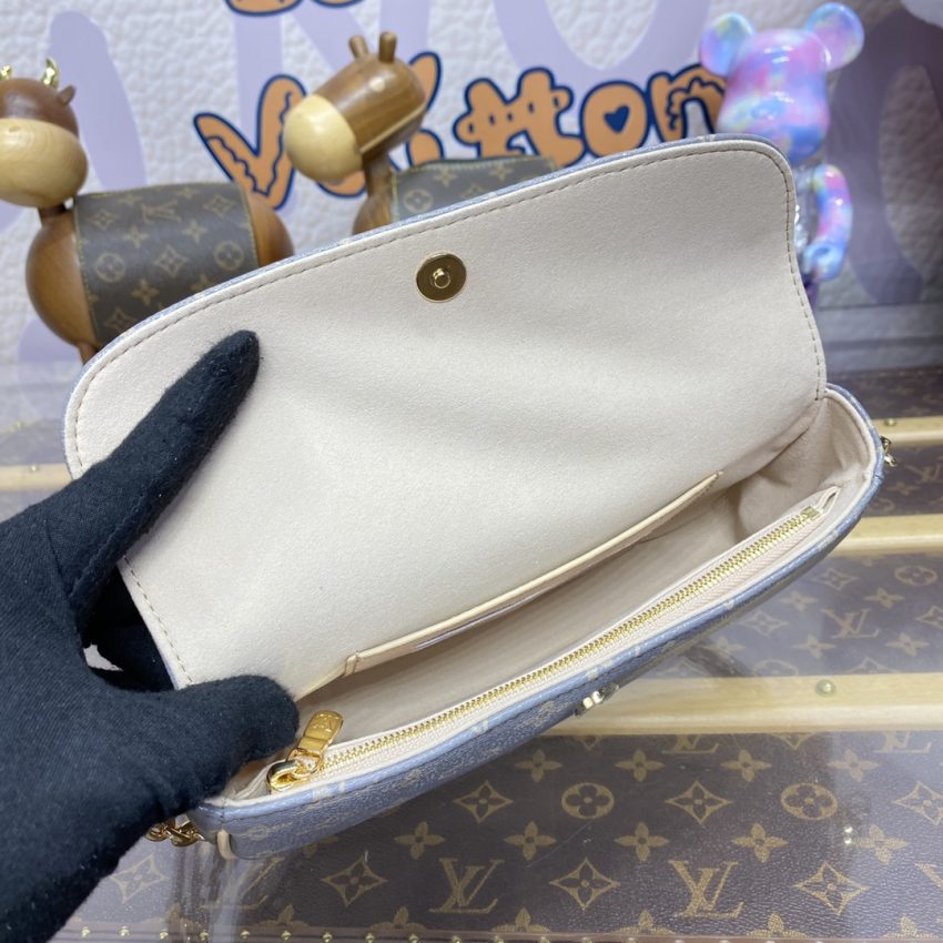 Replica Louis Vuitton Wallet on Chain Ivy Grey - best-selling designer handbag dupe