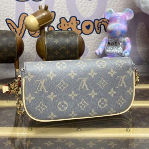 Replica Louis Vuitton Wallet on Chain Ivy Grey - best quality luxury bag dupe