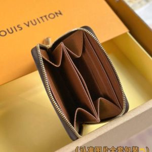 Replica Louis Vuitton Zipper Coin Purse Brown - best quality luxury bag dupe
