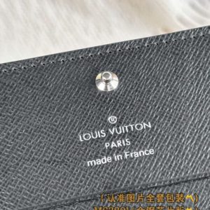 Replica Louis Vuitton Envelope Card Holder Black - high-end fake designer purse
