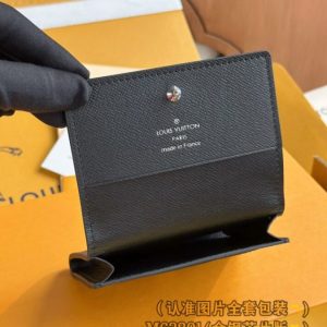 Replica Louis Vuitton Envelope Card Holder Black - realistic designer-inspired fake bag