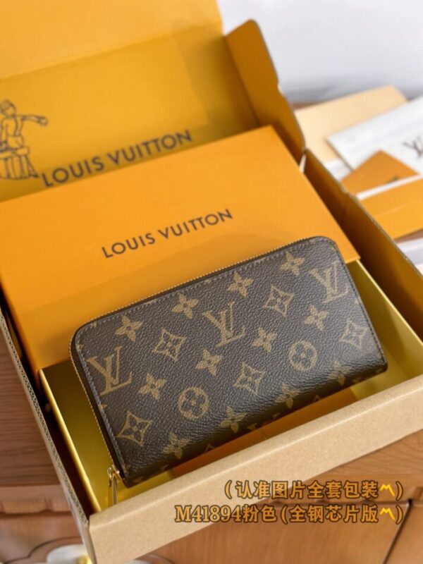Replica Louis Vuitton Zippy Wallet Brown&Pink - top-tier luxury replica shoulder bag