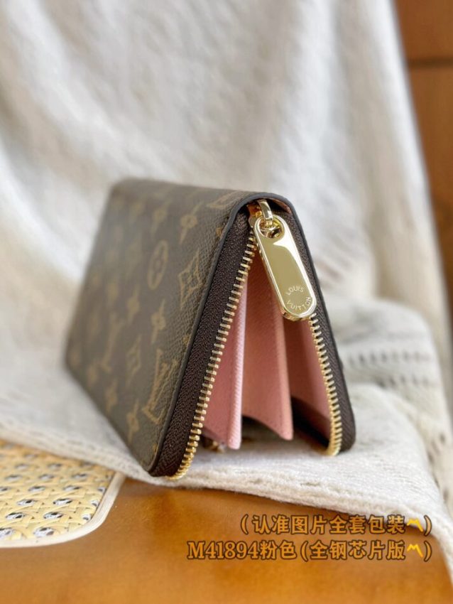 Replica Louis Vuitton Zippy Wallet Brown&Pink - top-tier luxury replica shoulder bag