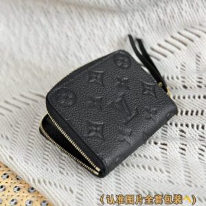 Replica Louis Vuitton Zipper Coin Purse Black - near-authentic luxury replica handbag