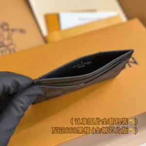 Replica Louis Vuitton Card Holder Black Grid - premium-grade designer purse dupe