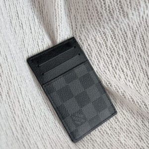Replica Louis Vuitton Card Holder Black Grid - high-quality designer bag clone